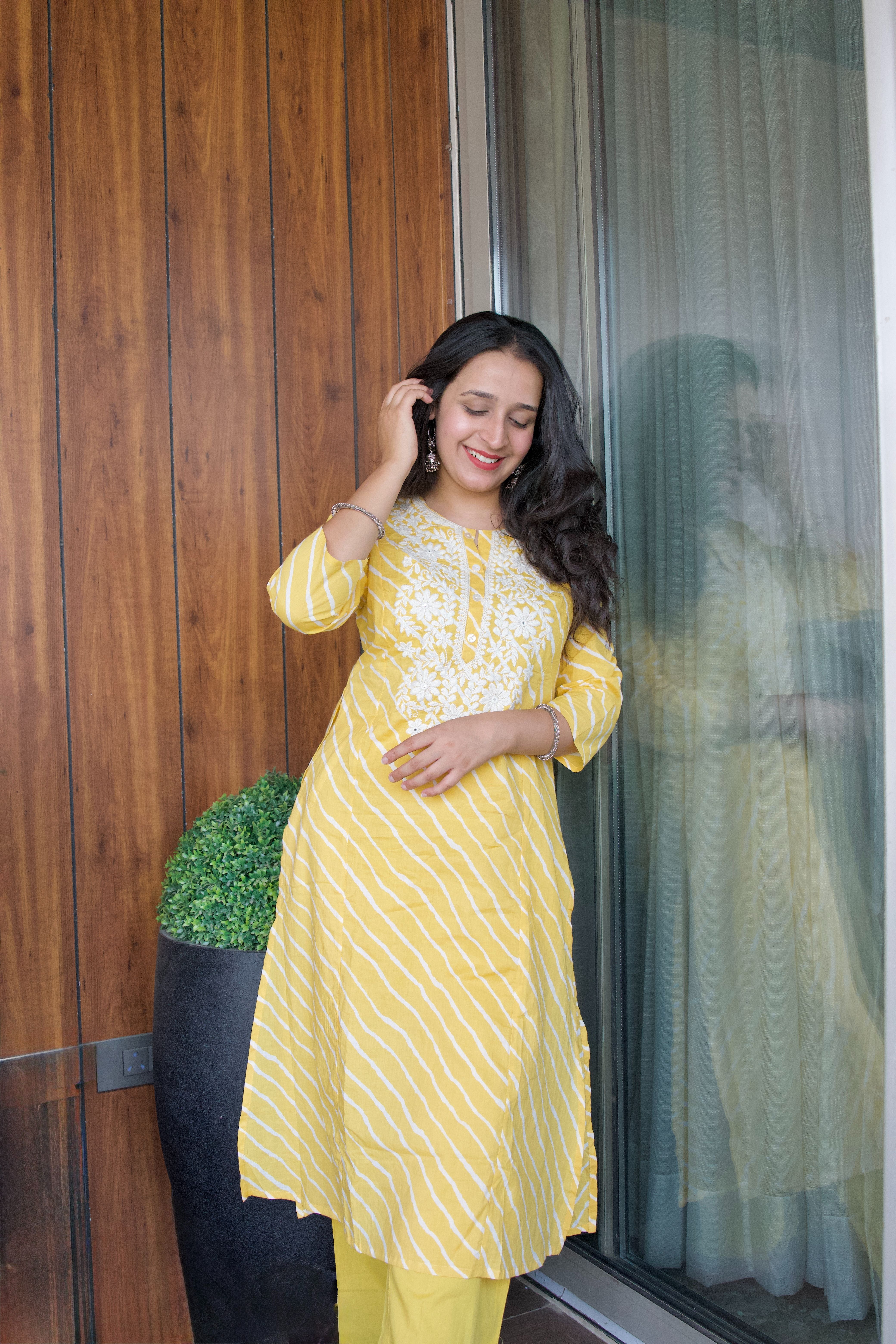 Leheriya Kurta Set - 1751608633MNCE