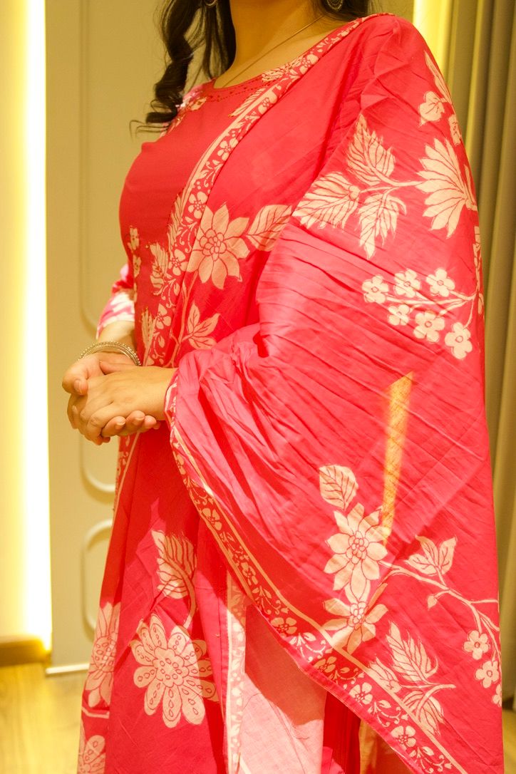 Noor Blush Kurta With Dupatta set - 1751608323IZOK