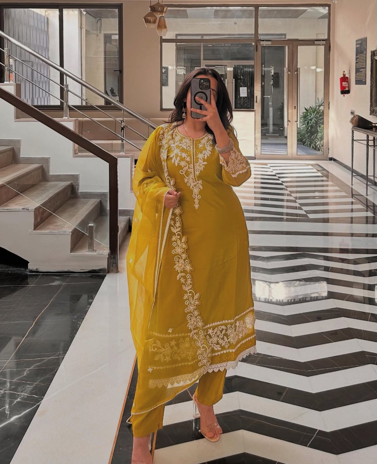 Sunehri Bloom Kurti with Dupatta Set