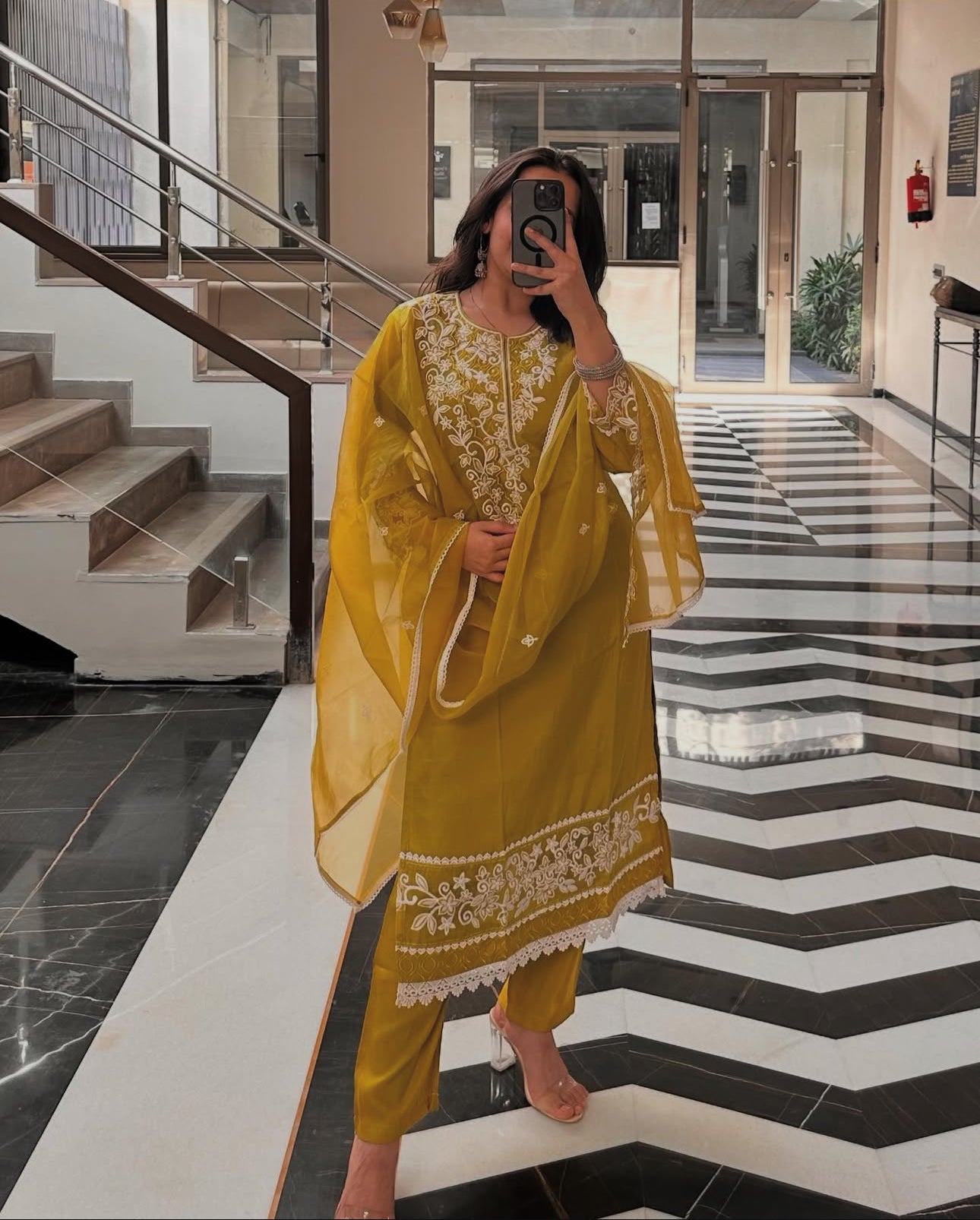 Sunehri Bloom Kurti with Dupatta Set