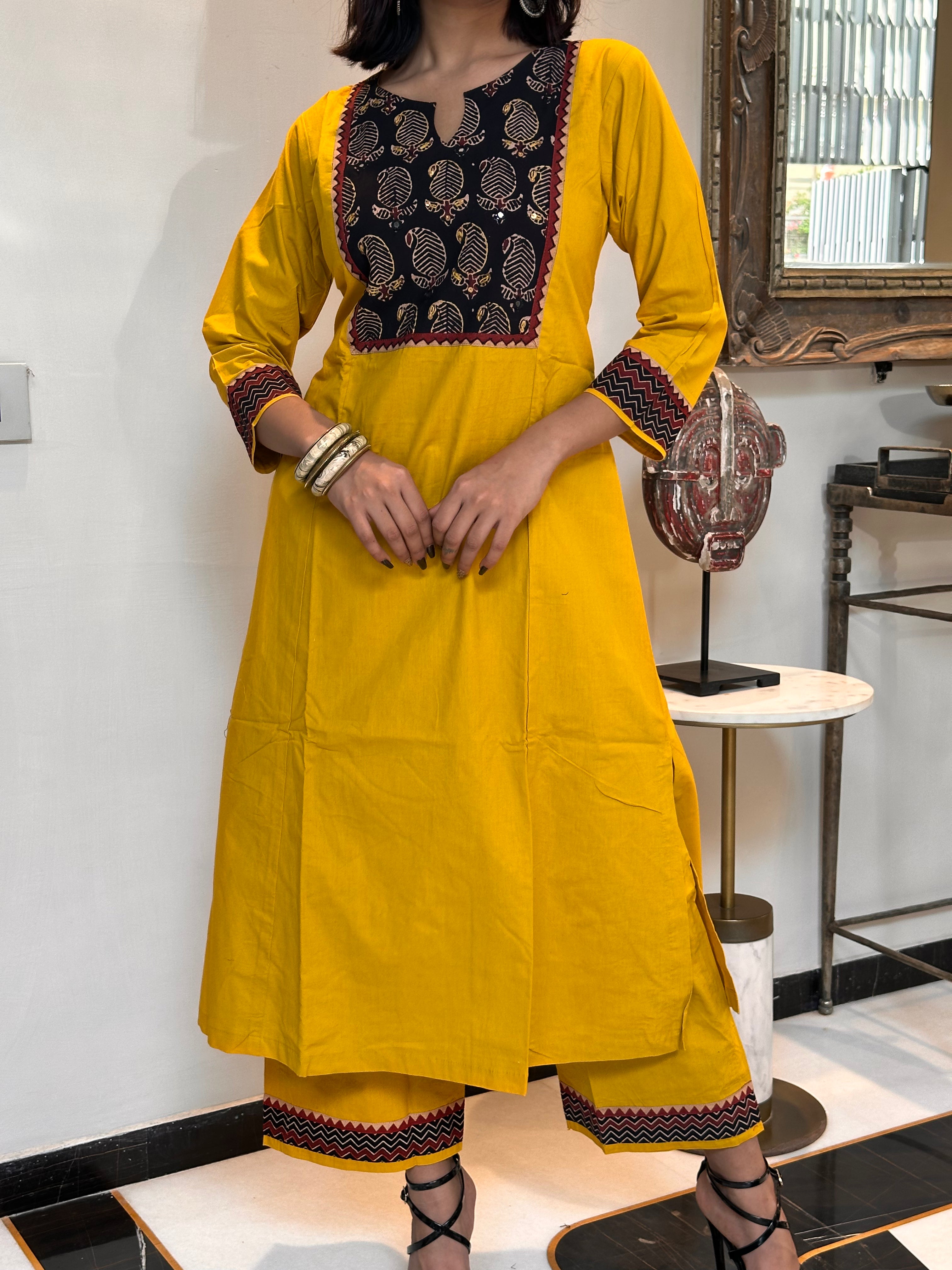 Aafreen Block Print Kurti Set