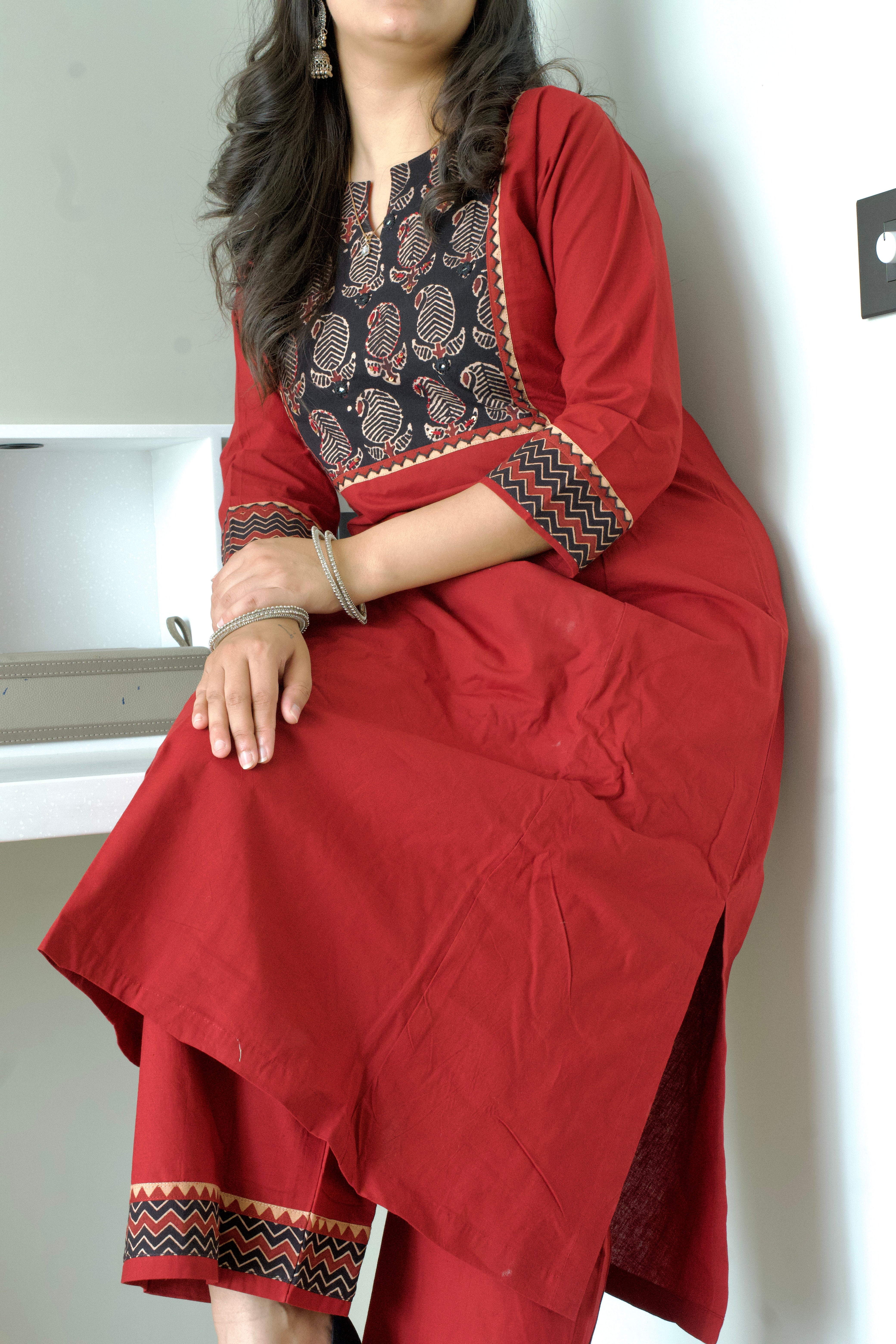 Aafreen Block Print Kurti Set