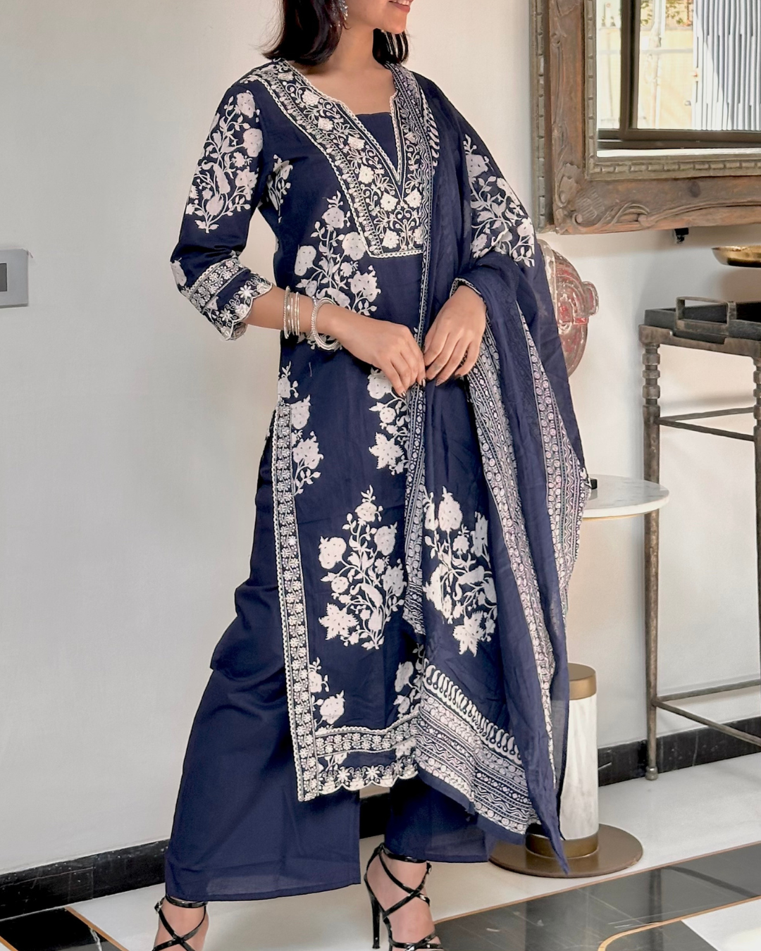 Aabroo Midnight Kurti With Dupatta Set