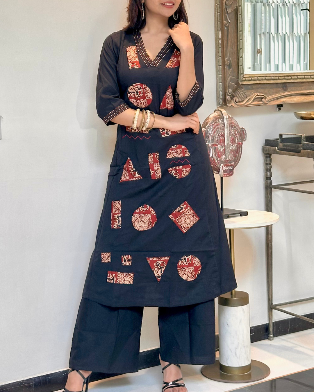 Pattern Play Dupatta set - 1751609666JFRH