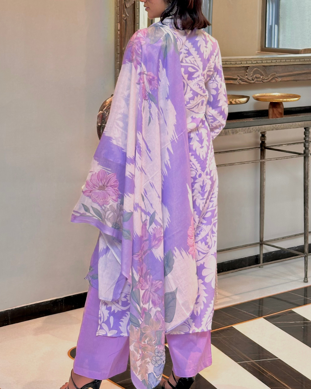 Iris Bloom Kurti with Dupatta Set