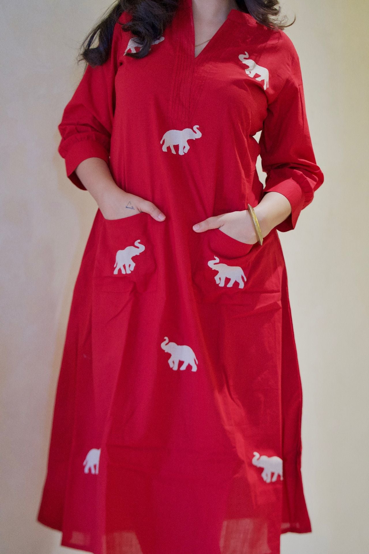 Lalbagh Elephant Kurti Set - 1751608529J018