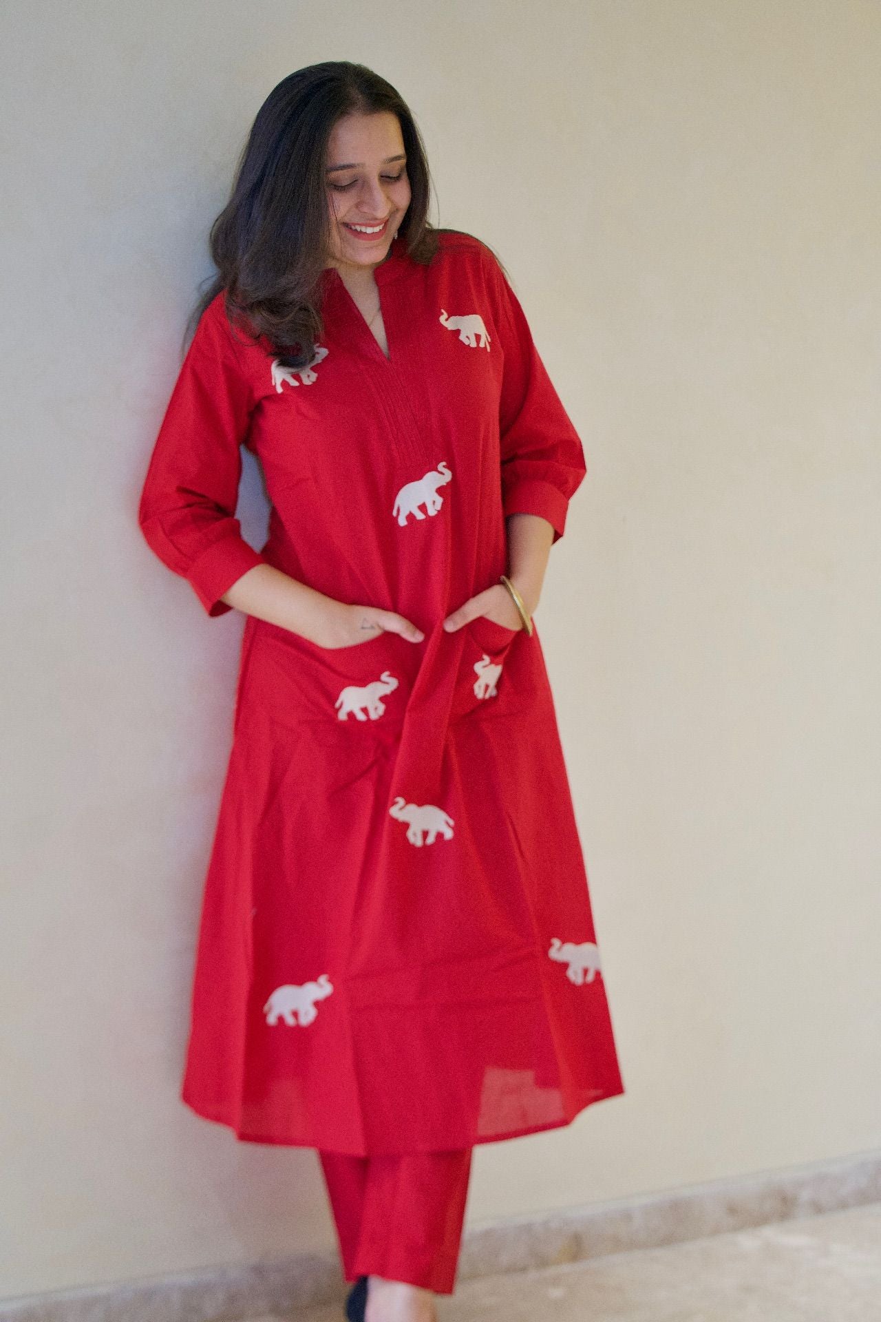 Lalbagh Elephant Kurti Set - 1751608529J018