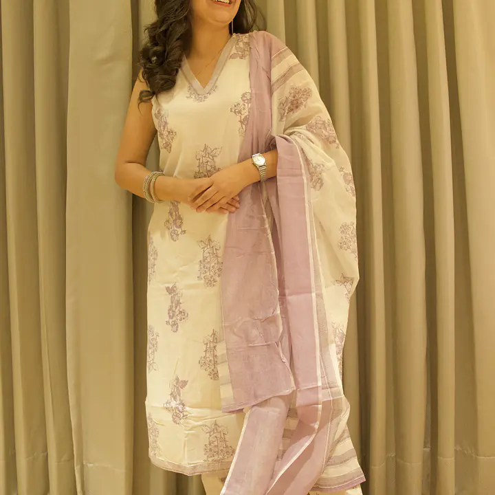 Lavender whisper Dupatta Set - 1751608576DR9B - Master