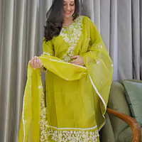 Sunehri Bloom Kurti with Dupatta Set  - 17516084898ULM - Master