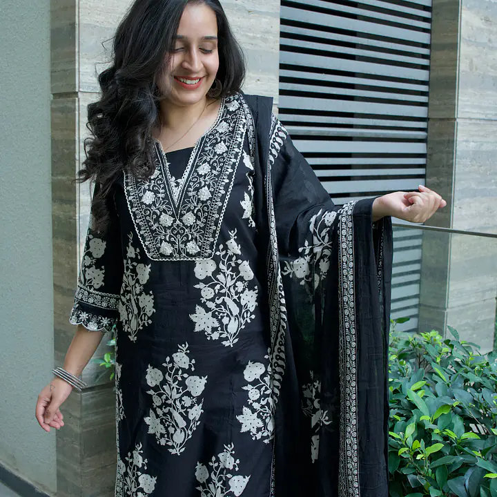 Aabroo Midnight Kurti With Dupatta Set - 1751608001PYJ4 - Master