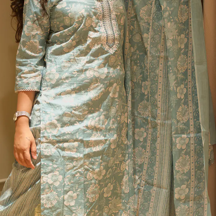 Afsana Floral Kurti With Dupatta Set - 1751608233H4XC - Master